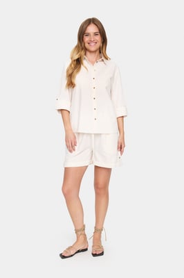 Overhemd met lang mouwen Regular fit Ice white