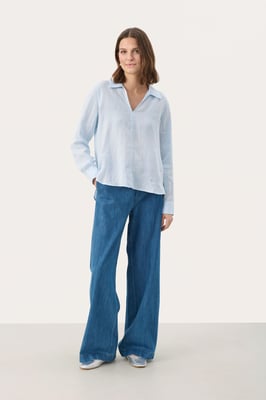 Overhemd met lang mouwen Regular fit Ice Water light blue