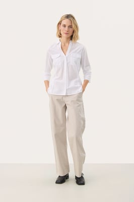 Overhemd met lang mouwen Relaxed fit Bright White