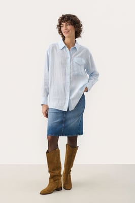 Overhemd met lang mouwen Oversize fit Ice Water light blue