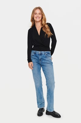 Shirt met lange mouwen Regular fit Blac