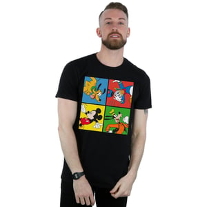 Disney Heren Mickey Mouse Friends T-Shirt (Zwart)