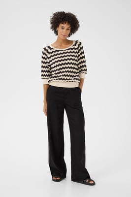 Casual broek Classic fit Blac