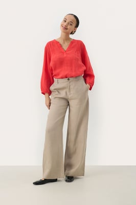 Casual broek Classic fit Desert Taupe beige