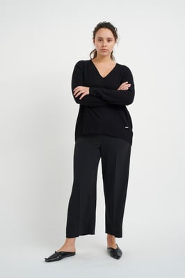 Casual broek Regular fit Blac