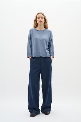 Casual broek Regular fit Blue denim