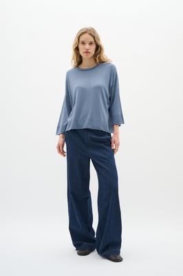 Casual broek Regular fit Blue denim