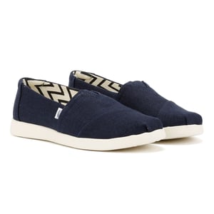TOMS Alpargata Plus Heritage Canvas Dames Blauwe Espadrilles