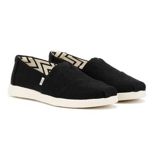 TOMS Alpargata Plus Heritage Canvas Dames Zwarte Espadrilles