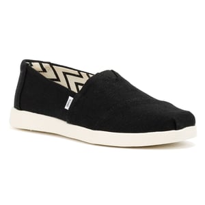 TOMS Alpargata Plus Heritage Canvas Dames Zwarte Espadrilles