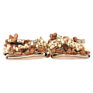 Oscar de la Renta Corinne Versierde Strappy Platter Sandalen in Multicolore Leer
