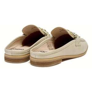 Pod Mila Leren Dames Taupe Mules
