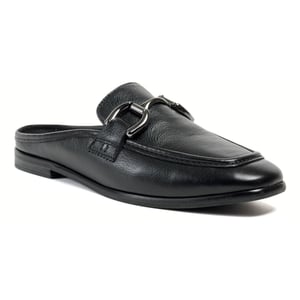Pod Mila Leren Dames Zwarte Mules