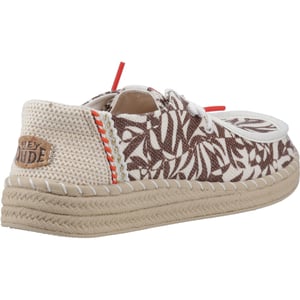 HEYDUDE Wendy Espadrille Retro Palm Katoenmix Dames Downtown Bruin/Egret Espadrilles