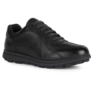 Geox U SPHERICA EC12 Leren Rundleer Heren Zwarte Sneakers