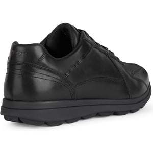 Geox U SPHERICA EC12 Leren Rundleer Heren Zwarte Sneakers