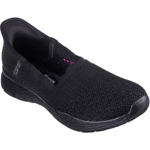 Skechers Seager Believe It Textiel Dames Zwarte Sneakers