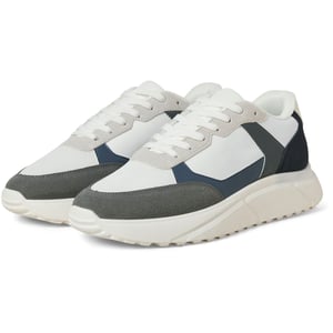 Jack & Jones Aspire Runner Polyurethaan Heren Witte Castlerock/Navy Blazer Sneakers