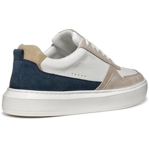 Geox U DEIVEN Leer/Suède Heren Sneakers Sand/Wit
