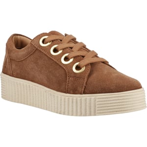 Hush Puppies Tamsin Suède Dames Tan Sneakers