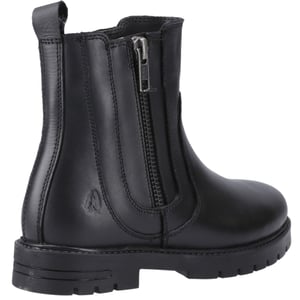 Hush Puppies Liana Leren Zwarte Meisjeslaarzen