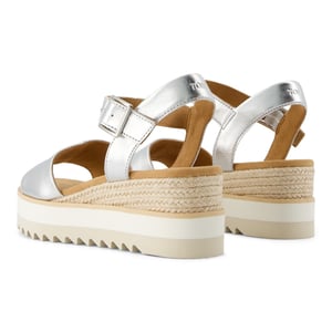 TOMS Diana Leren Vrouwen Zilveren Wedges