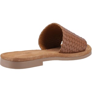 Hush Puppies Hetty Slide Leren Dames Tan Sandalen