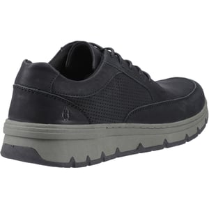Hush Puppies Nelson Leren Heren Zwarte Veterschoenen