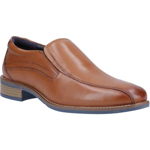 Hush Puppies Donovan Leren Heren Tan Instappers