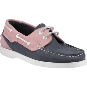 Hush Puppies Isabel Leren Dames Bootsschoenen Navy/Roze