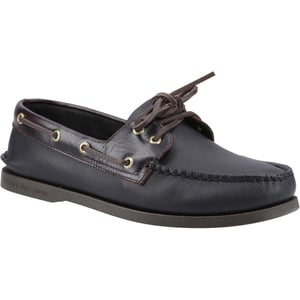 Sperry Authentieke 2 Oog Leer Herenschoenen Amaretto/Zwart Bootschoenen