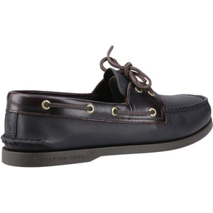 Sperry Authentieke 2 Oog Leer Herenschoenen Amaretto/Zwart Bootschoenen
