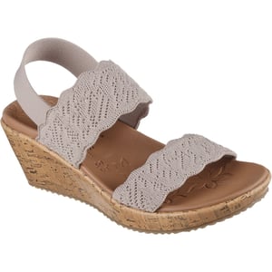 Skechers Beverlee Timeless Touch Textiel Dames Taupe Sandalen