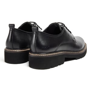 Pod Kris Leren Dames Zwarte Derby Schoenen