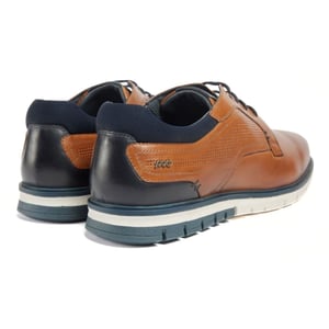 Pod Merlin Leren Heren Tan Veterschoenen