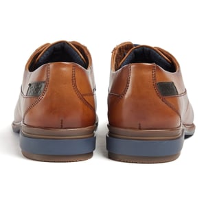 Pod Smyth Leren Heren Cognac Veterschoenen