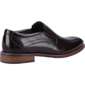 Hush Puppies Donovan Leren Heren Zwarte Instappers