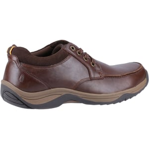 Hush Puppies Derek Leren Herenschoenen met Veters in Koffiekleur