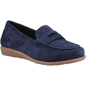Hush Puppies Shelby Suède Dames Navy Instappers