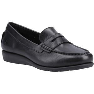 Hush Puppies Shelby Leren Dames Zwarte Instappers