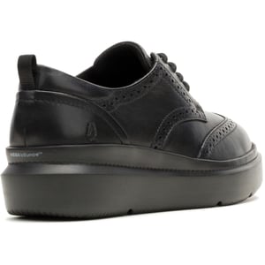 Hush Puppies Joy Leren Dames Zwarte/Zwarte Brogues Schoenen