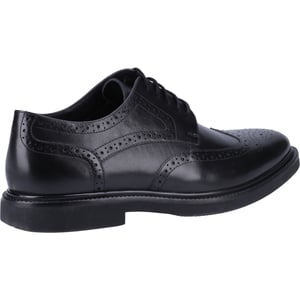 Hush Puppies Kingston Leren Heren Zwarte Brogues Schoenen