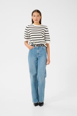 Pullover Loose fit black offwhite