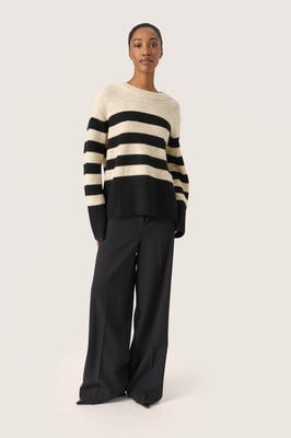Pullover Regular fit black offwhite