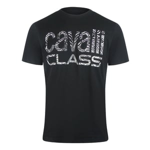 Cavalli Class Opvallend Zebraprint Logo Zwart T-shirt
