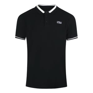 Cavalli Class Bold Stripe Collar Zwart Poloshirt