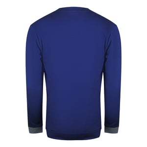 Cavalli Class Bold Multi Logo Irisblauwe Ronde Hals Sweatshirt