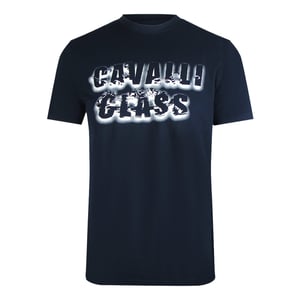Cavalli Class Smoke Bold Logo Marineblauw T-shirt