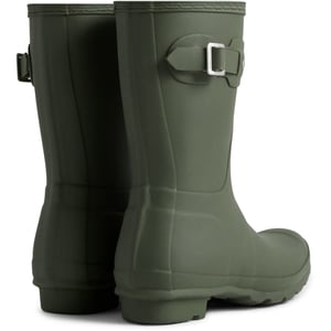 Hunter Original Short Boot Rubberen Dames Donker Olijf Groene Wellington Laarzen