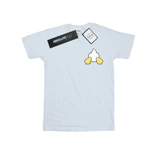 Disney Heren Donald Duck Rugzijde Borstprint T-Shirt (Wit)